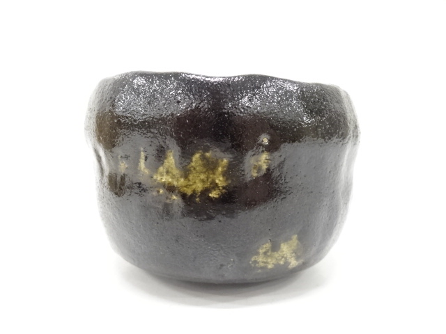  楽焼　佐々木昭楽造　黒楽　茶碗